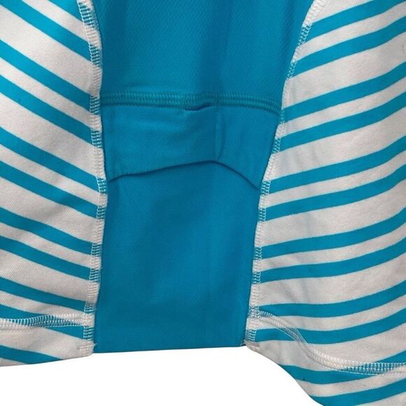 Lululemon Deep V Athletic Tank Twin Stripe Spry Blue / Spry Blue - Picture 5 of 8